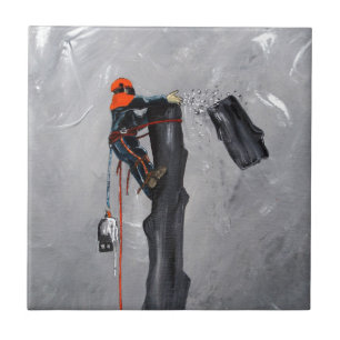 Tree Surgeon Arborist Ceramic Tile