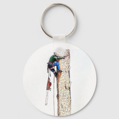 Tree Surgeon Arborist Chainsaw Key Ring