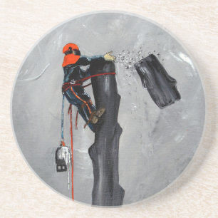 Tree Surgeon Arborist christmas present Birthday Drink Coaster