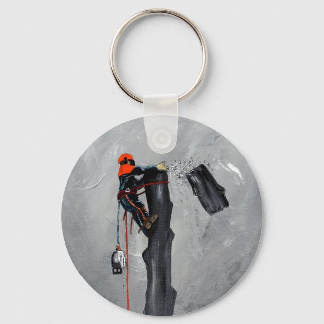 Tree Surgeon Arborist christmas present Birthday Keychain (Front)