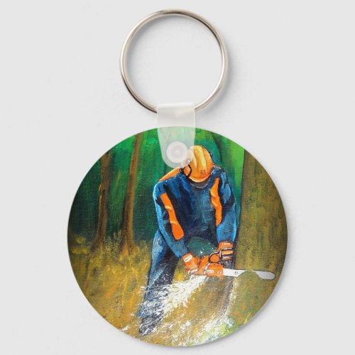 Tree Surgeon Arborist christmas present Birthday Keychain