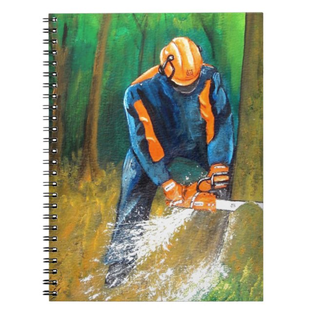 Tree Surgeon Arborist christmas present Birthday Notebook (Front)