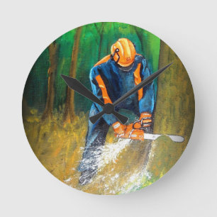 Tree Surgeon Arborist christmas present Birthday Round Clock