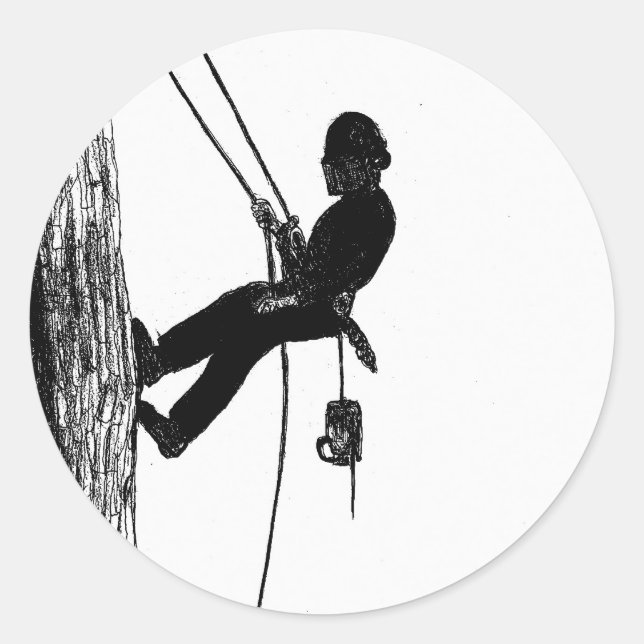 Tree Surgeon Arborist christmas present gift Classic Round Sticker (Front)