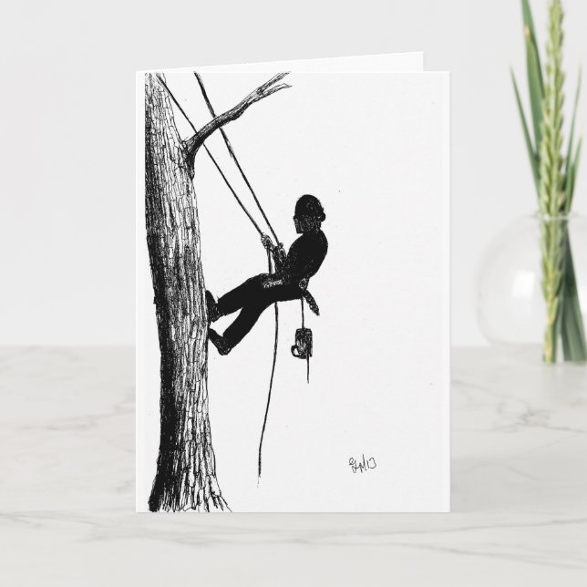 Tree Surgeon Arborist christmas present gift Holiday Card (Front)