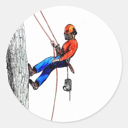 Tree Surgeon Arborist Classic Round Sticker