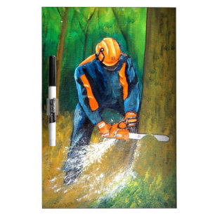 Tree Surgeon Arborist Forester Dry Erase Board