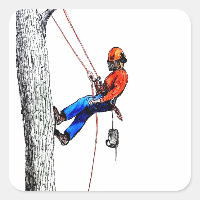 Tree Surgeon Arborist Forester Square Sticker (Front)