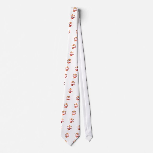 tree surgeon arborist gardener chainsaw neck tie (Front)