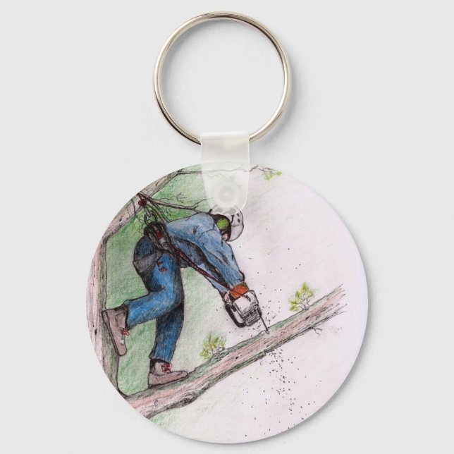 Tree Surgeon Arborist Keychain (Front)