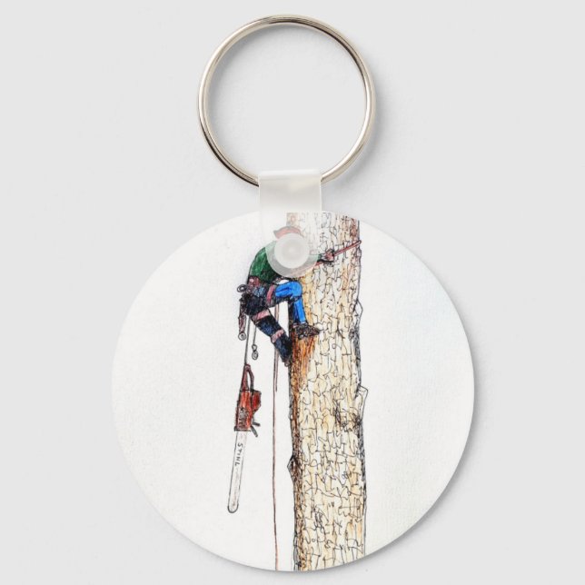 Tree Surgeon Arborist Keychain (Front)