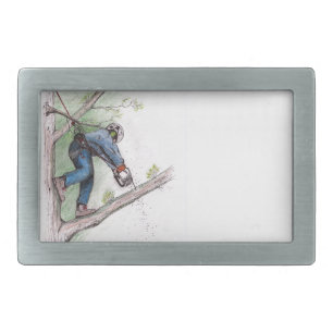 Tree Surgeon Arborist Lumberjack Belt Buckle