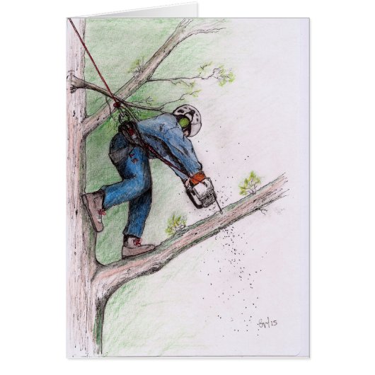 Tree Surgeon Arborist Lumberjack Cards (Front)