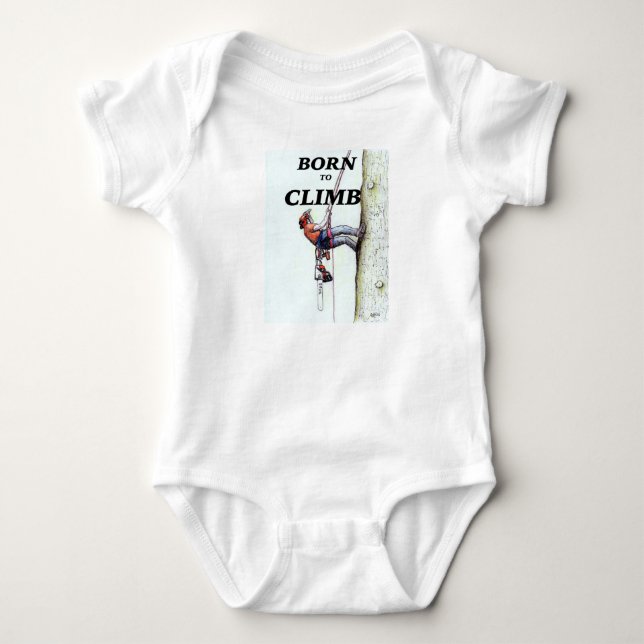 Tree Surgeon Arborist New Baby present gift Bodysuit (Front)