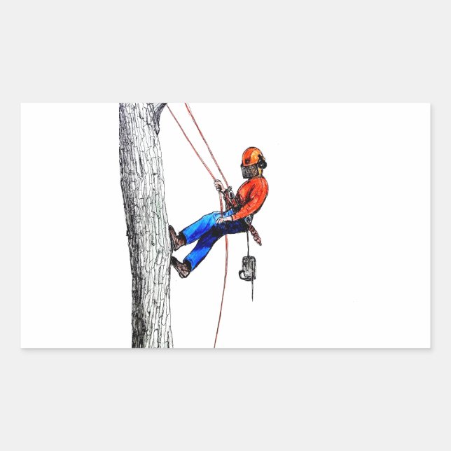 Tree Surgeon Arborist Rectangular Sticker (Front)