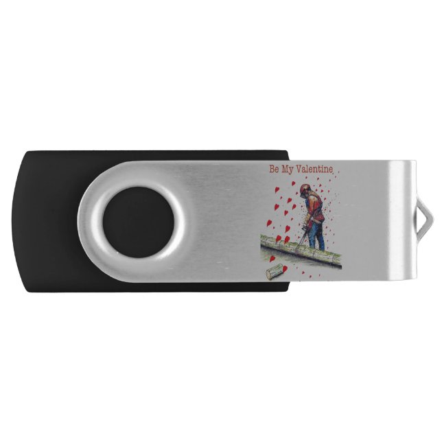 Tree surgeon Arborist Valentine Card Flash Drive (Front)