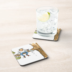 Tree surgeon beverage coaster