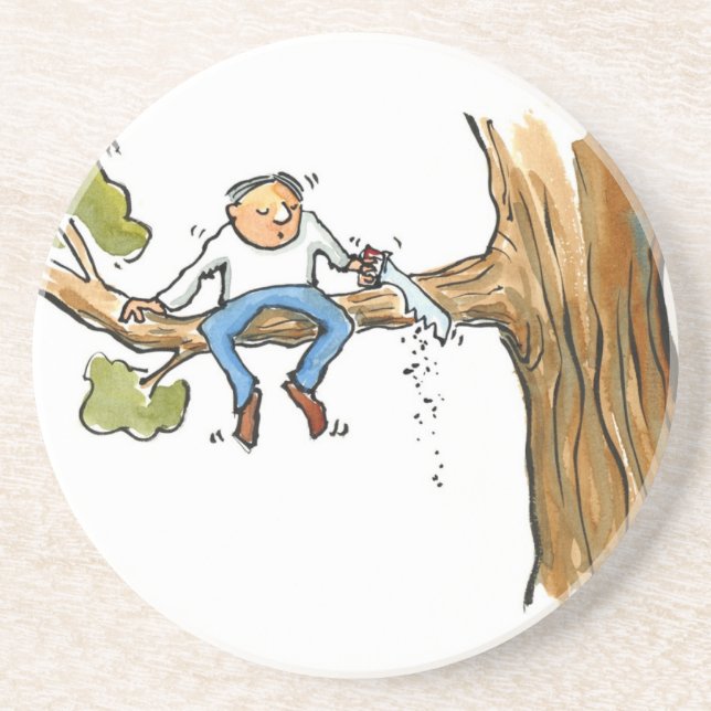 Tree surgeon drink coaster (Front)
