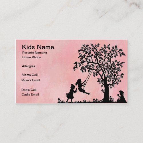 Tree Swing Calling Card Business Card Templates
