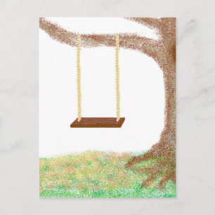 Tree Swing Memories Postcard