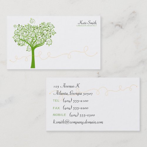Tree &amp; Swirl Business Cards