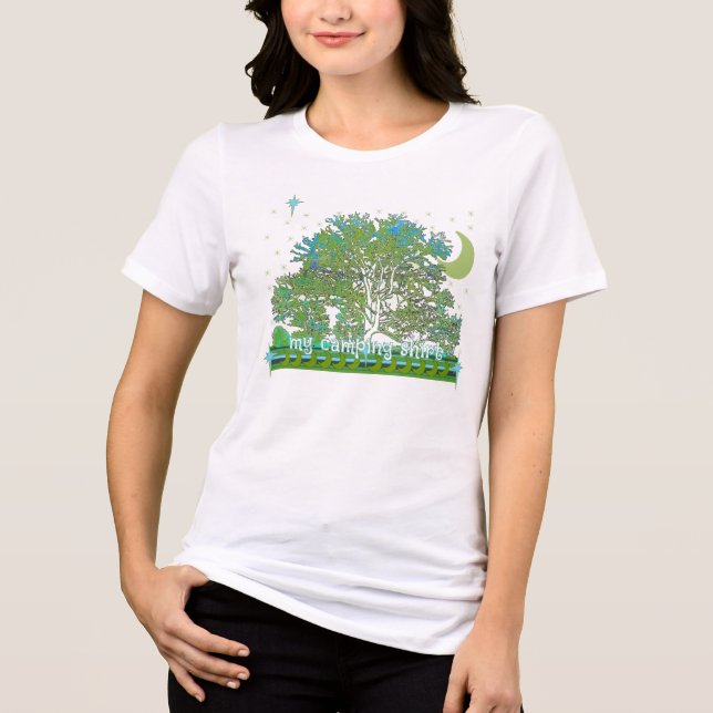 Tree T-shirts with Moon and Stars (Front)