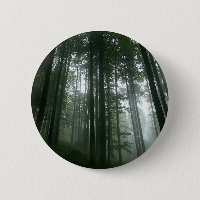 Tree Tall Pines Pinback Button (Front)