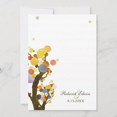 Modern Whimsical Trees Elegant Formal Wedding Personalized Invites
