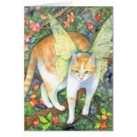 Tree Tiger - Fantasy Fairy Cat Art Card