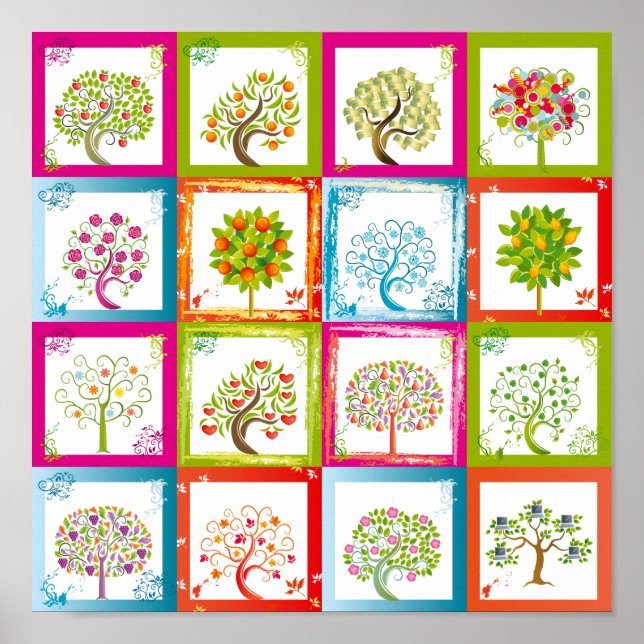 Tree tiles 4x4 poster (Front)