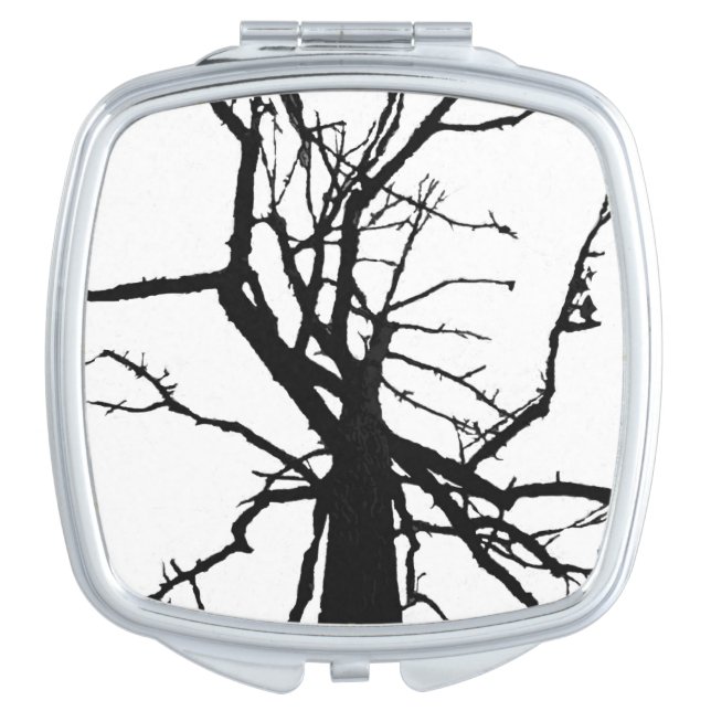 Tree Top Abstract Compact Mirror (Front)