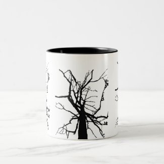 Tree Top Abstract Two-Tone Coffee Mug