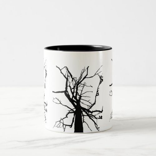 Tree Top Abstract Two_Tone Coffee Mug
