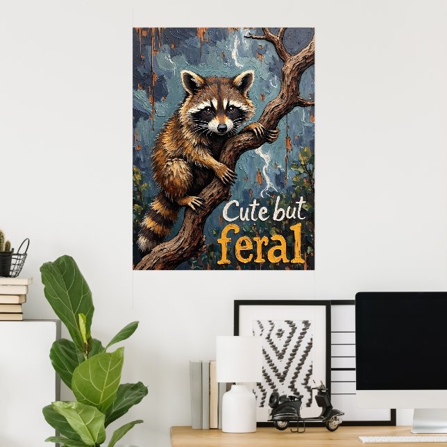 Tree Top Explorer: A Raccoon's Climb Poster (Home Office)