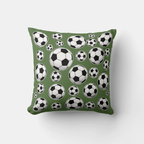Tree Top Soccer Ball Pattern Throw Pillow