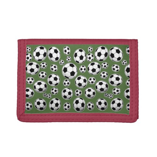 Tree Top Soccer Ball Pattern Tri_fold Wallet