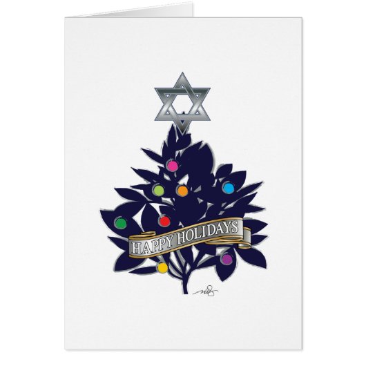 Tree Top Star of David Cards (Front)
