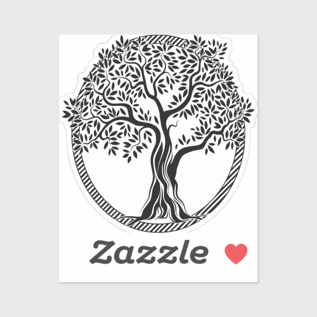 tree-tree-of-life-frame-spiritual sticker (Sheet)