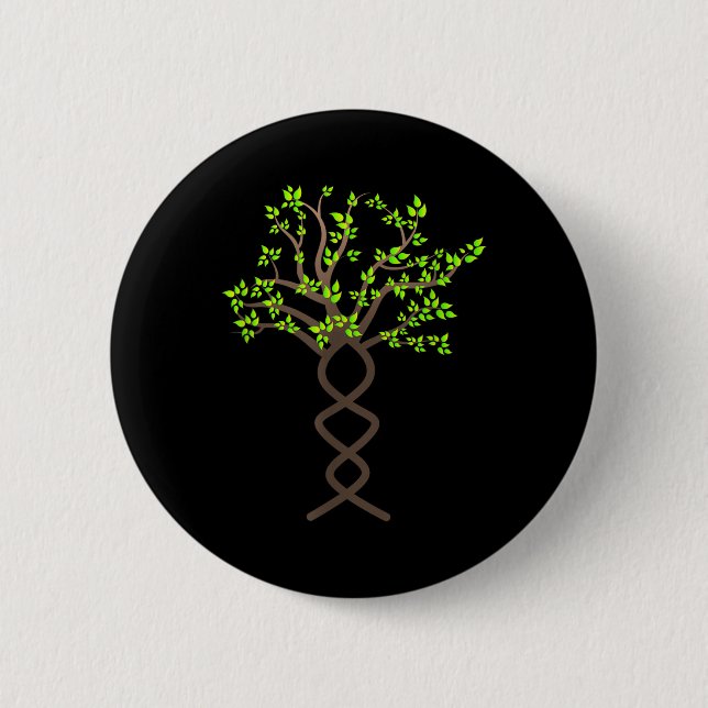 Tree Trees Dna Nature Protection Environmental Button (Front)