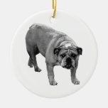 Tree Trim Bulldog Ceramic Ornament