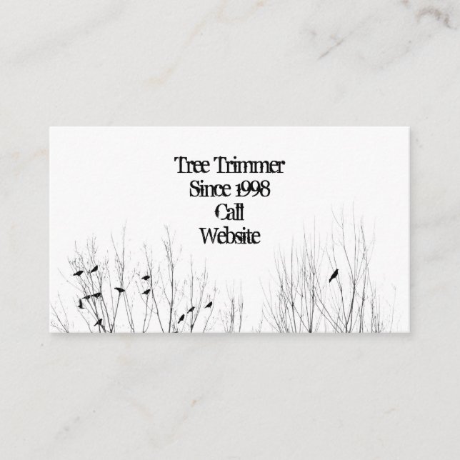 Tree Trimmer Business Business Card (Front)