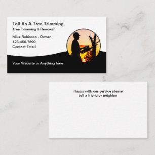 Tree Trimming And Removal Business Card