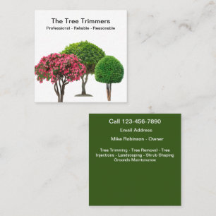 Tree Trimming And Removal Service Square Business Card