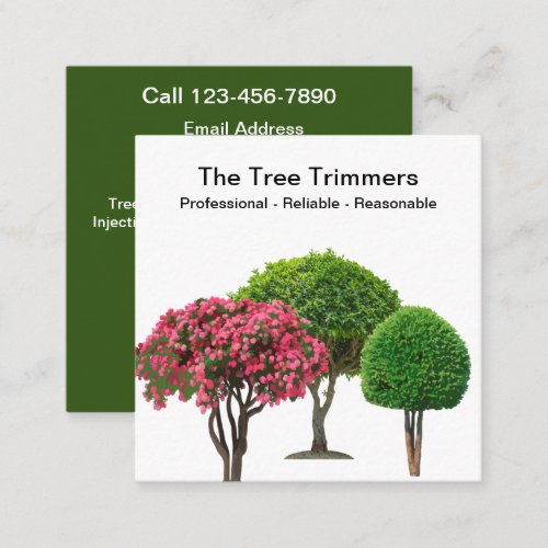 Tree Trimming And Removal Service Square Business Card