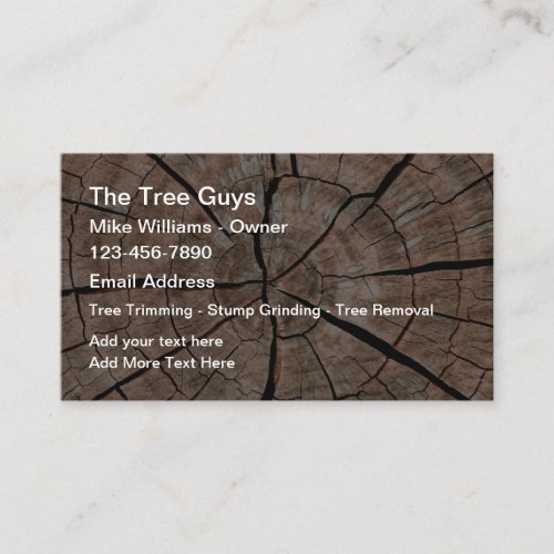 Tree Trimming And Stump Grinding Business Cards