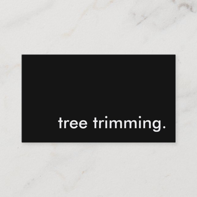 tree trimming. business card (Front)