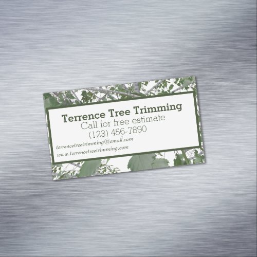 Tree Trimming Business Card Magnet