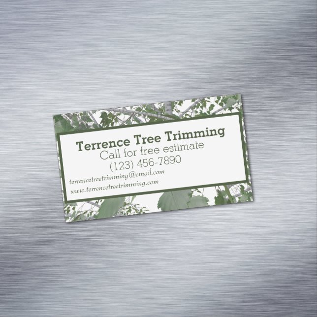 Tree Trimming Business Card Magnet (In Situ)