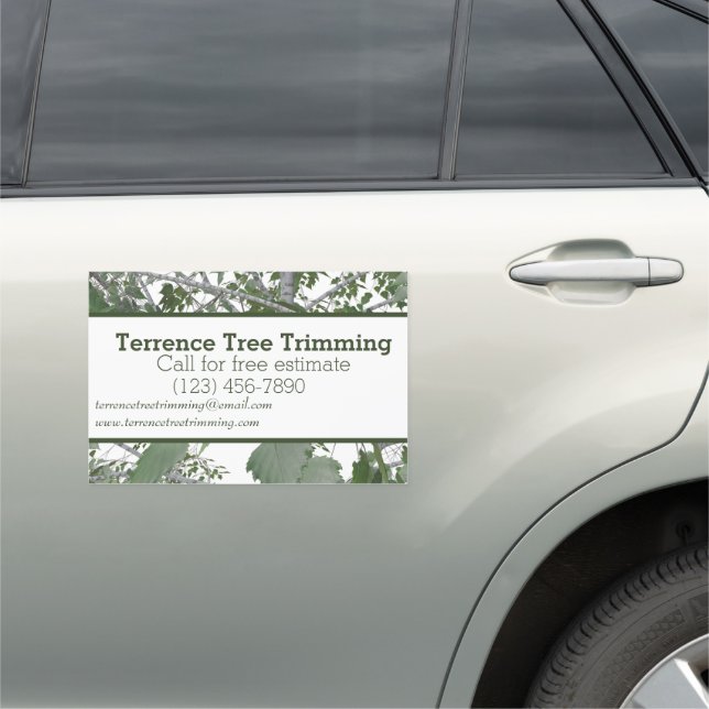 Tree Trimming Car Magnet (In Situ)