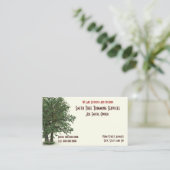 Tree Trimming Care Services Business Card (Standing Front)